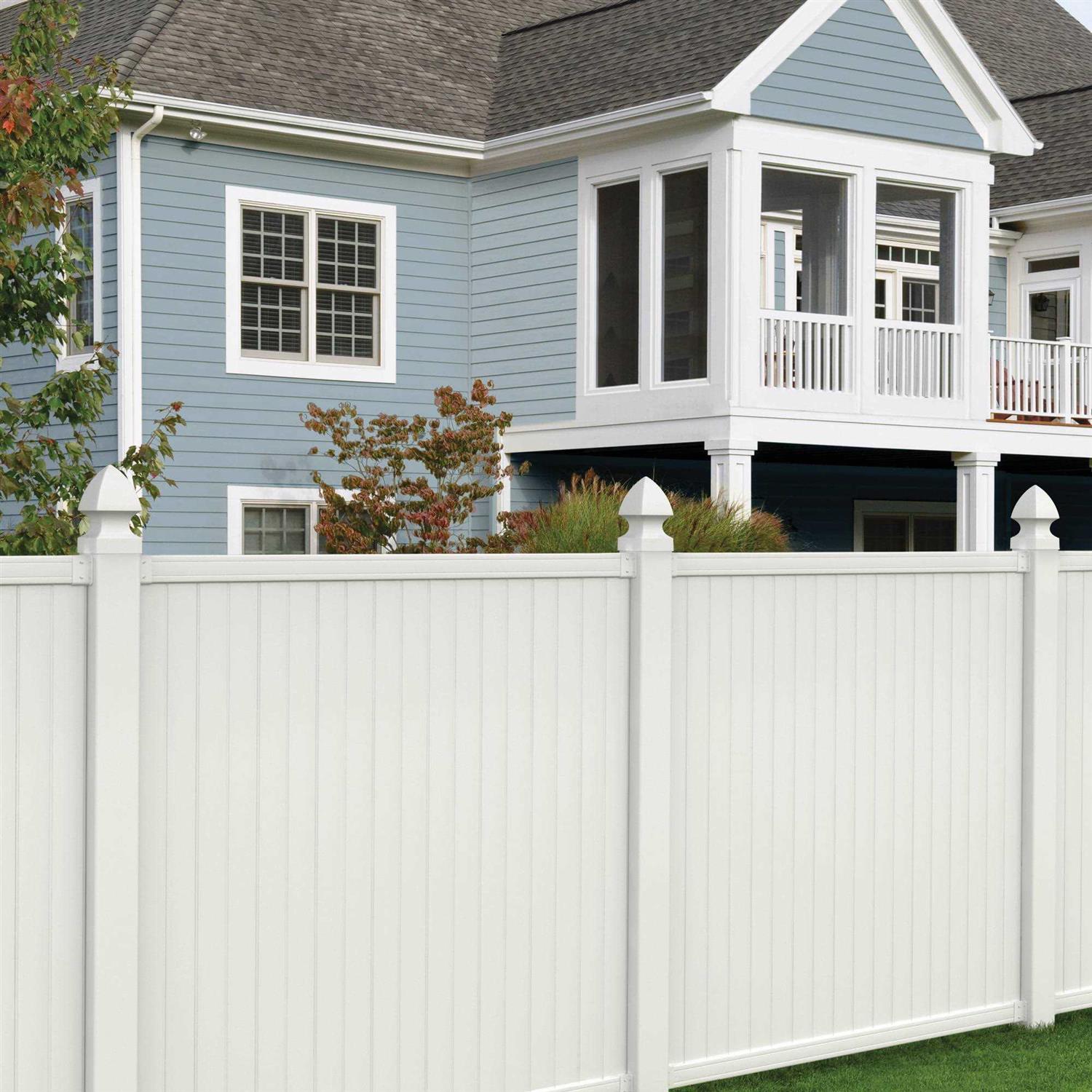 Outdoor Essentials 5 in. x 5 in. White Vinyl Gothic Fence Post Cap - Image 4