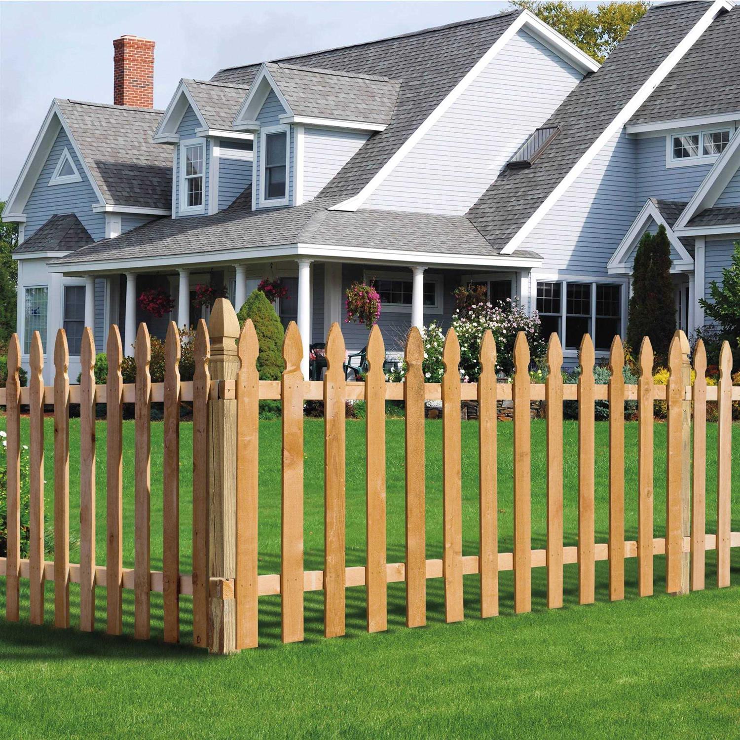 Outdoor Essentials 3-1/2 ft. Cedar French Gothic Fence Picket - Image 5