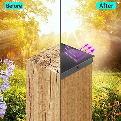 Eapele 4X4 Wood Fence Post Caps, PP Plastic Water-Proof UV-Proof, Keep Post from Cracking and Rotting - Image 4