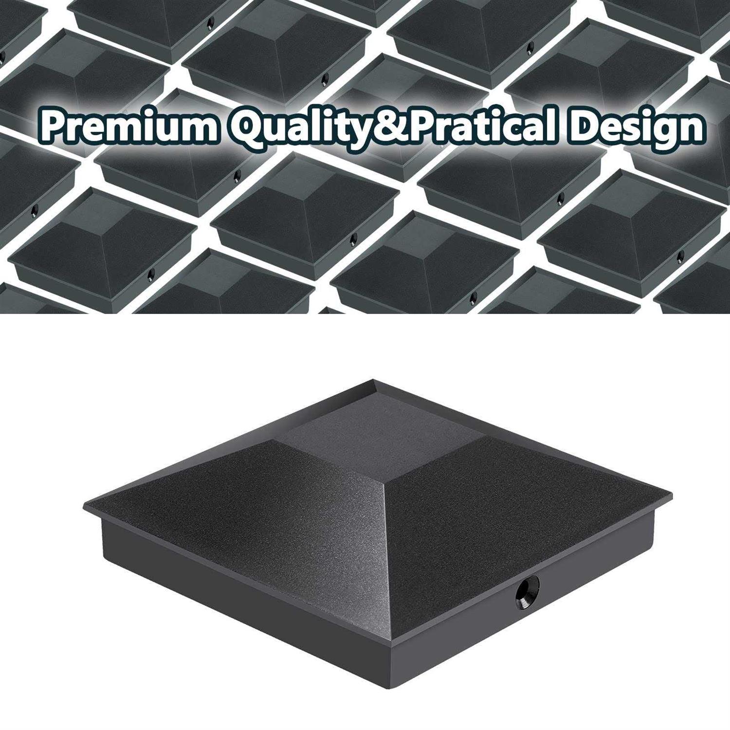 Eapele 4X4 Wood Fence Post Caps, PP Plastic Water-Proof UV-Proof, Keep Post from Cracking and Rotting - Image 5