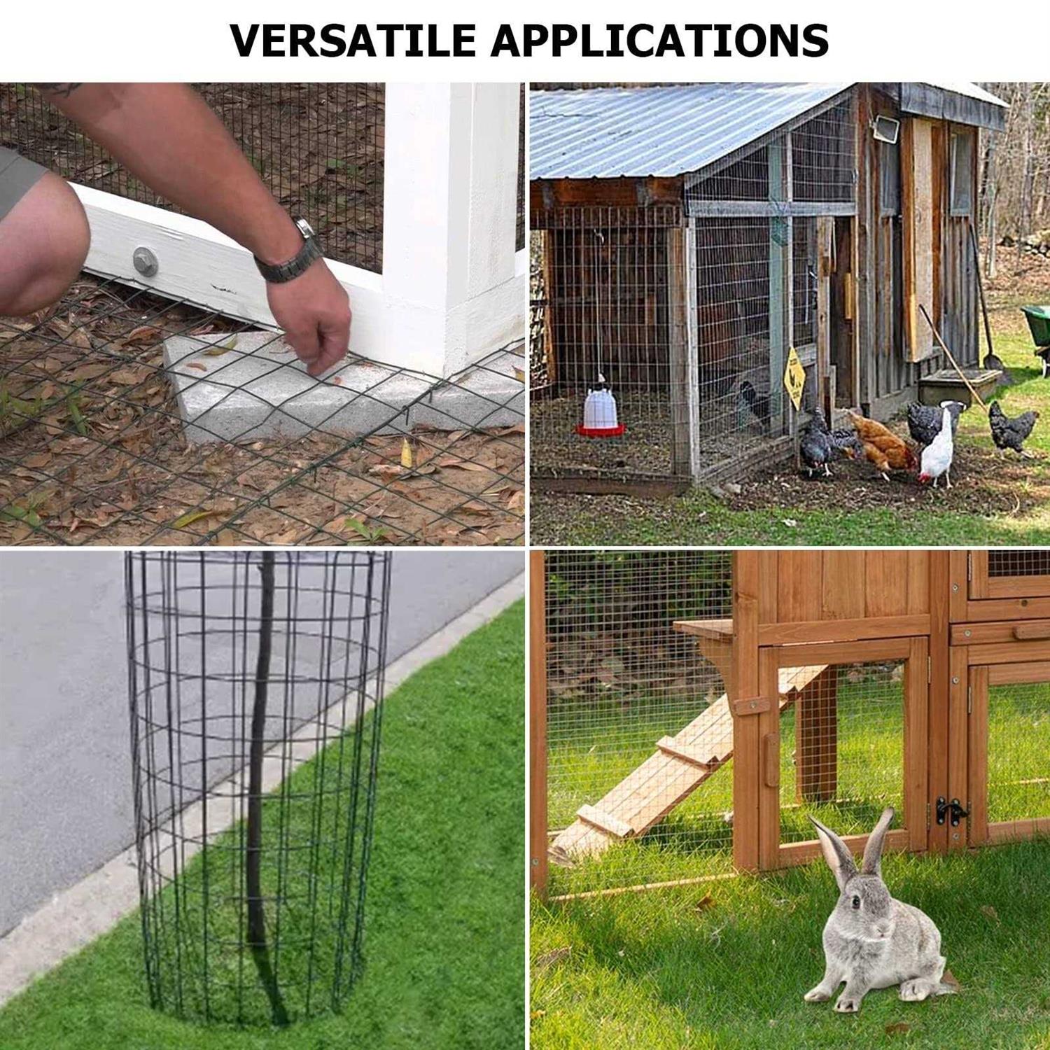 forimo 50' Hardware Cloth Gauge Black Vinyl Coated Welded Fence Mesh for Home and Garden Fence and Home Improvement Project - Image 3