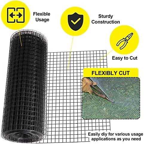 forimo 50' Hardware Cloth Gauge Black Vinyl Coated Welded Fence Mesh for Home and Garden Fence and Home Improvement Project - Image 5