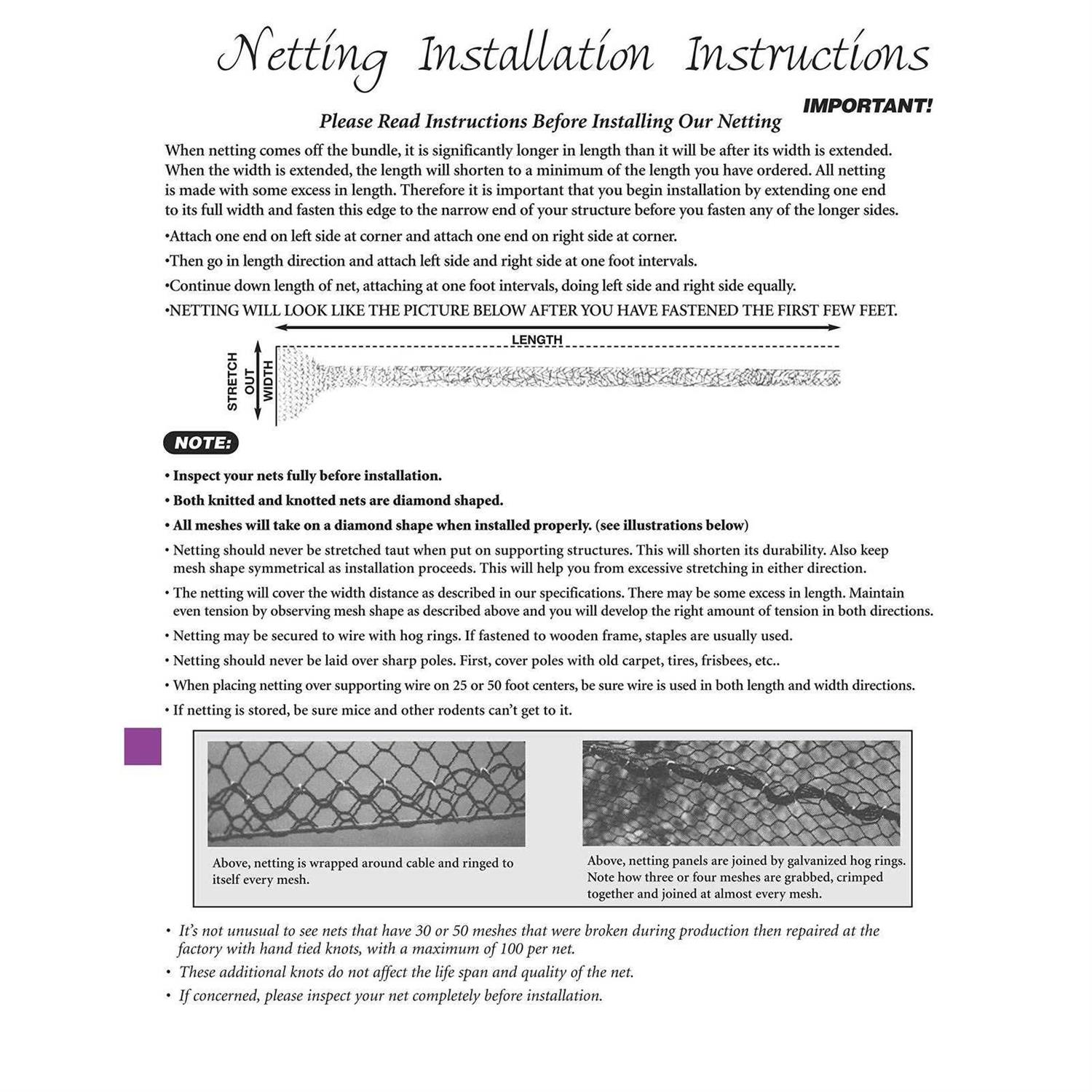 Excursions Heavy Knotted 1 Aviary Poultry Net Netting - Image 3