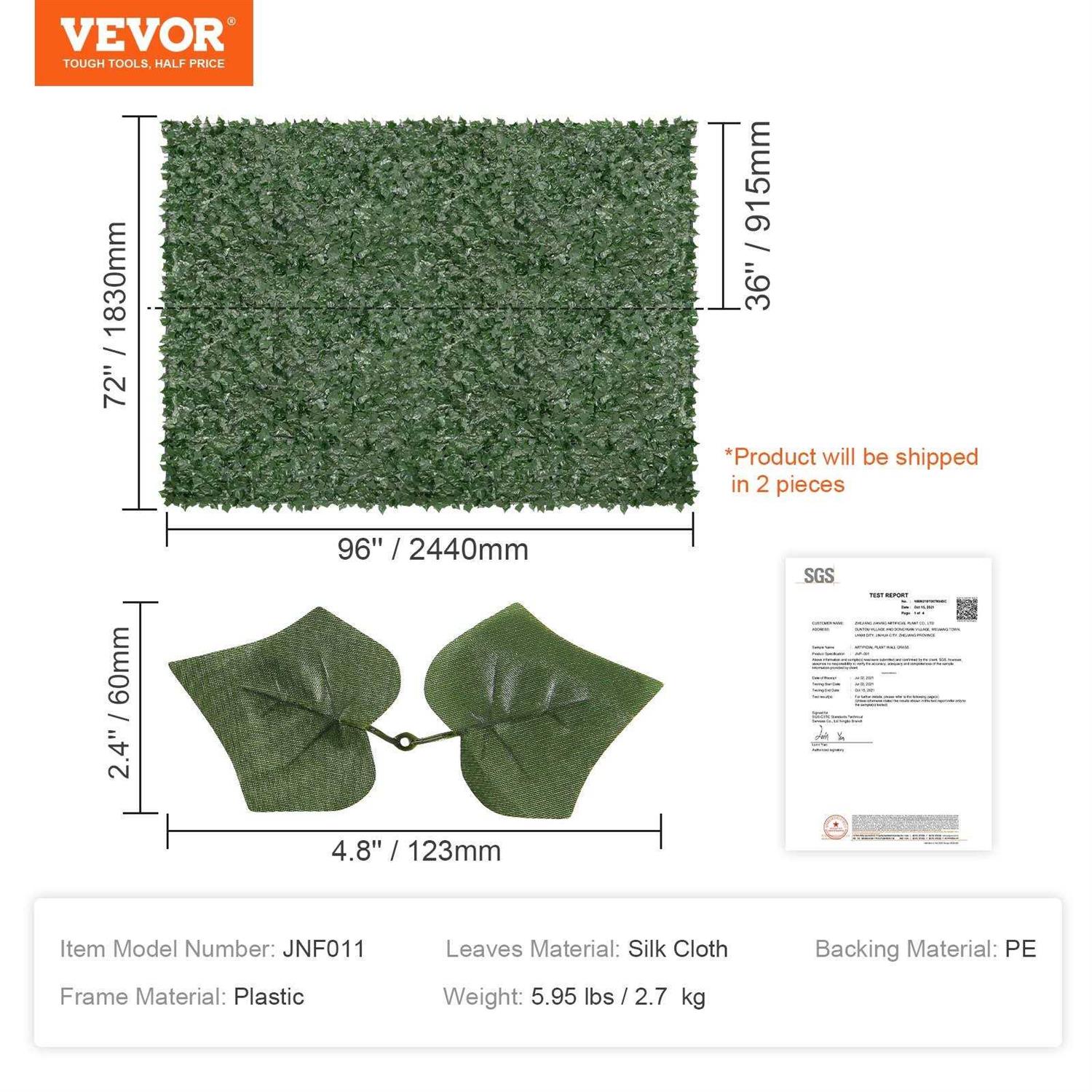 VEVOR Artificial Faux Ivy Leaf Privacy Fence Screen - Image 4