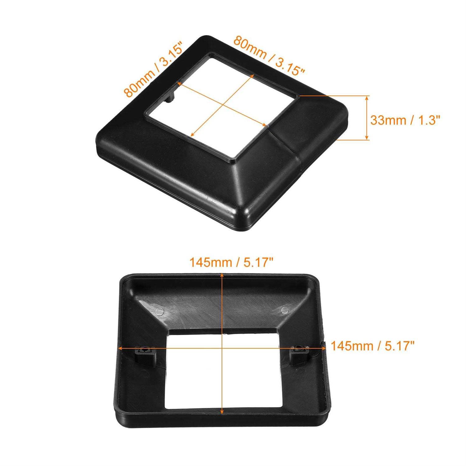 Unique Bargains Deck Post Base Cover 6Pcs Split Style Post Bracket Post Base - Image 4