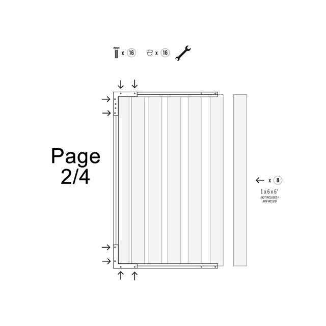 Nuvo Iron Frame Gate Pro Arched 8-Board PRO8 - Image 4