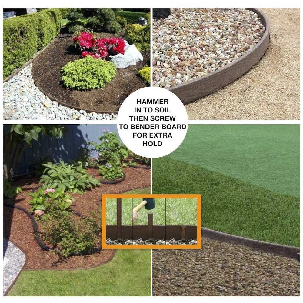 Usa Made Heavy Duty Landscape Edging Garden Planter & Pathway Bender Board Edge Border Kit - Image 4