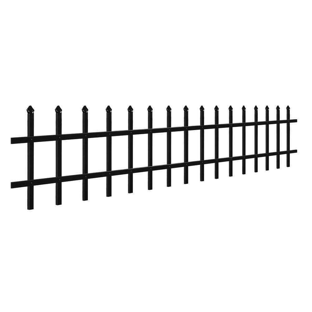 Mainstreet Aluminum Fence 3/4 in. x 6 ft. Black Aluminum Fence Puppy Guard Add-On Panel - Image 4