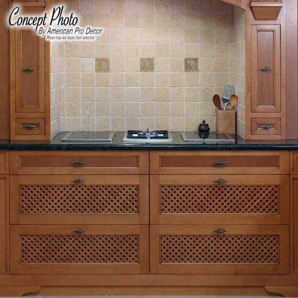 American Pro Decor 24 in. x 35-3/4 in. x 3/8 in. Unfinished Square Solid North American - Image 4