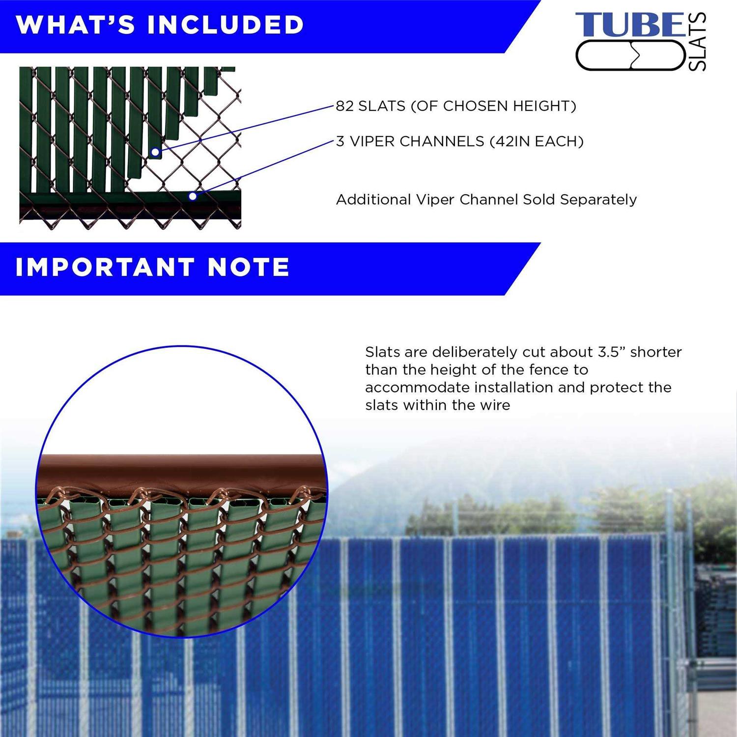 Made in America Tube Slats Privacy Inserts for Chain-Link Fence - Image 4