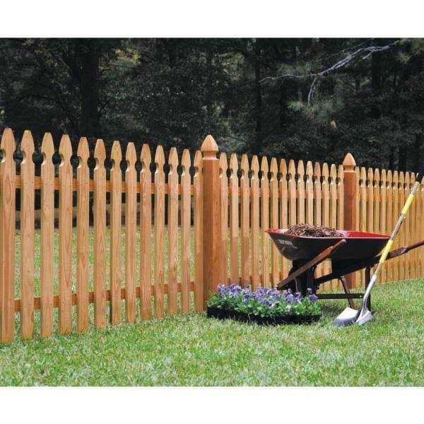 Outdoor Essentials 4 in. x 4 in. x 5 ft. Western Red Cedar French Gothic Fence Post - Image 4