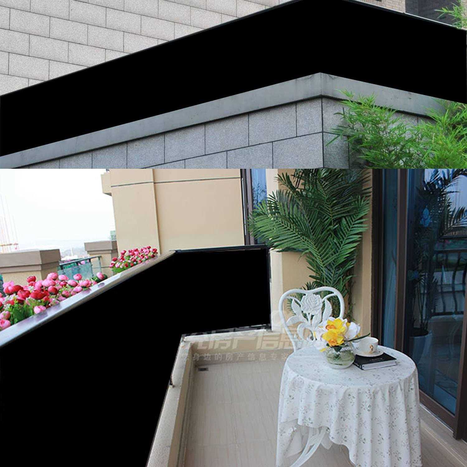 Balcony Privacy Screen Deck Cover 3.5ft x16.4ft Beathable Mesh Windscreen Sun Shade UV-Proof Fence Privacy Screen for Apartment - Image 5