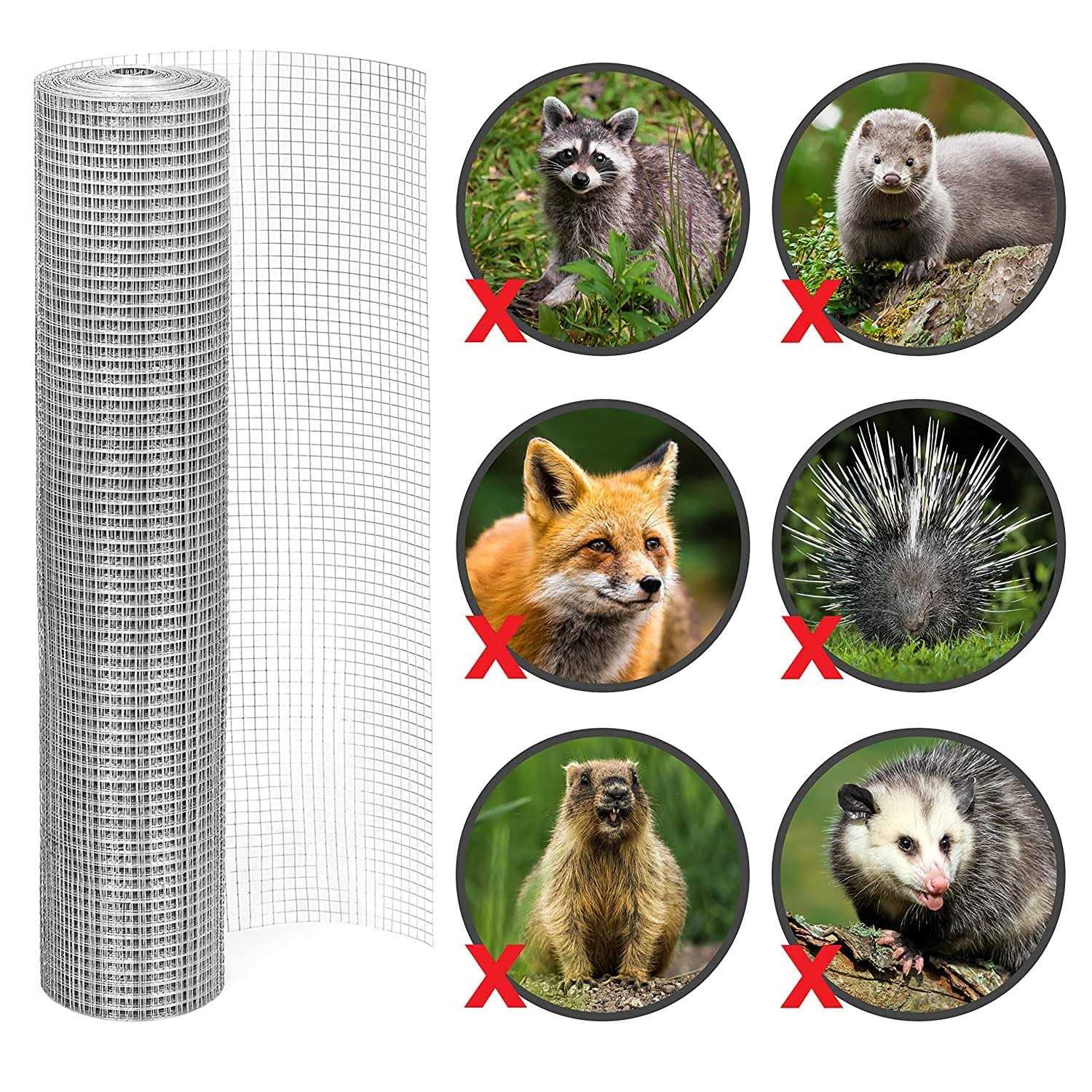 LAN JIA 1/4 Hardware Cloth 36inch x 50foot 23 Gauge Hot Dip Galvanized After Welding Chicken Wire Mesh Roll Galvanized Wire Mesh Roll Garden Fencing - Image 5