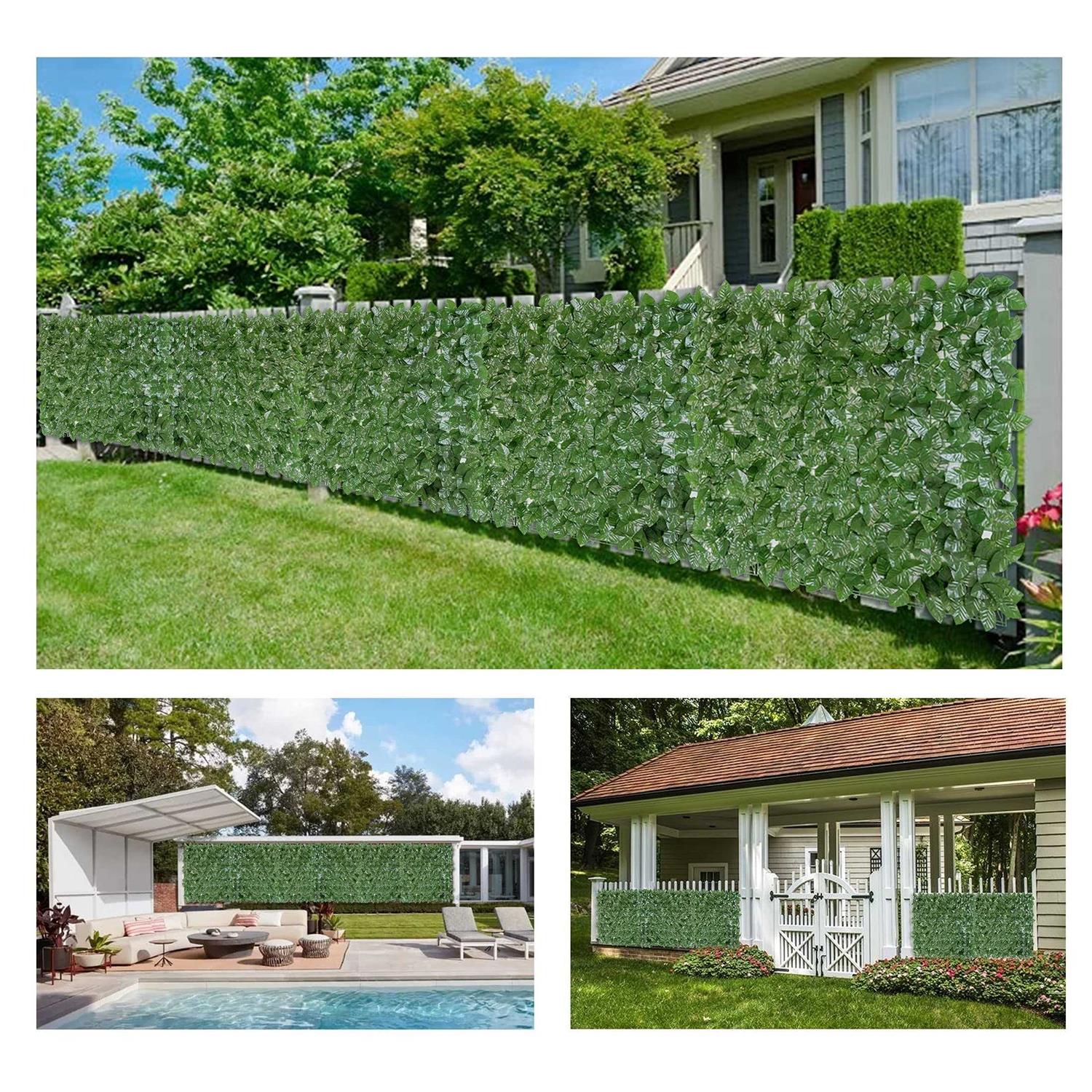 Bybeton Artificial Ivy Privacy Fence Screen 40 X UV-Anti Fake Leaves Vines Grass Wall For Patio Balcony Privacy - Image 3