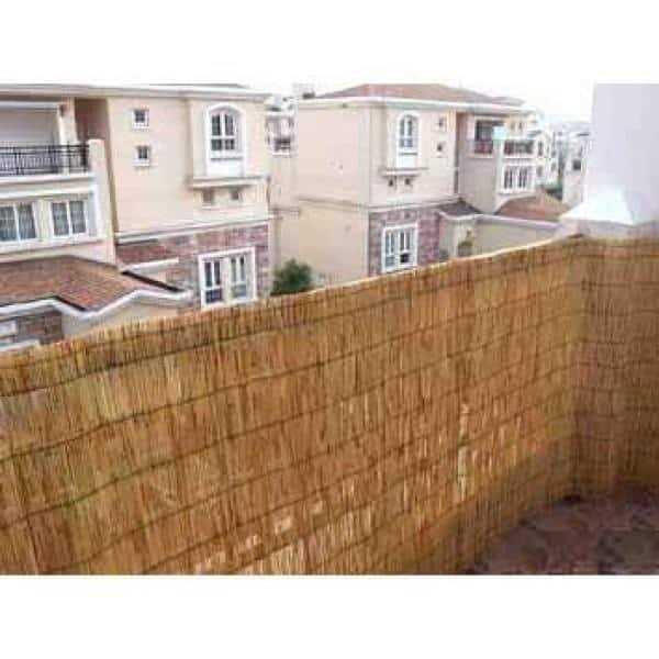 Master Garden Products 2 ft. H x 14 ft. L Reed Wood Fence Woven with Black Nylon Coated Wire - Image 3