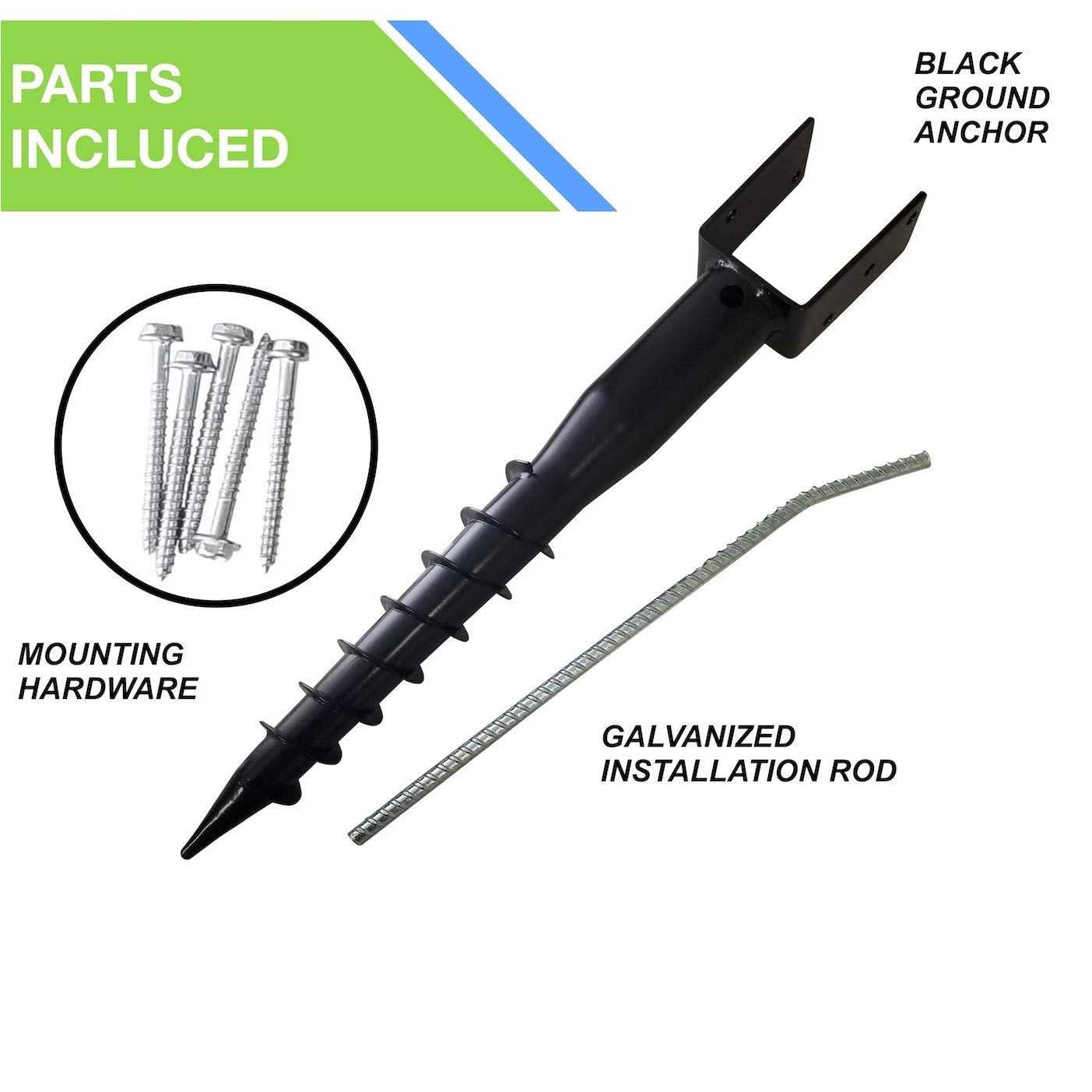 United Premium No Dig Ground Anchor U-Model Screw in Post Stake - Image 4