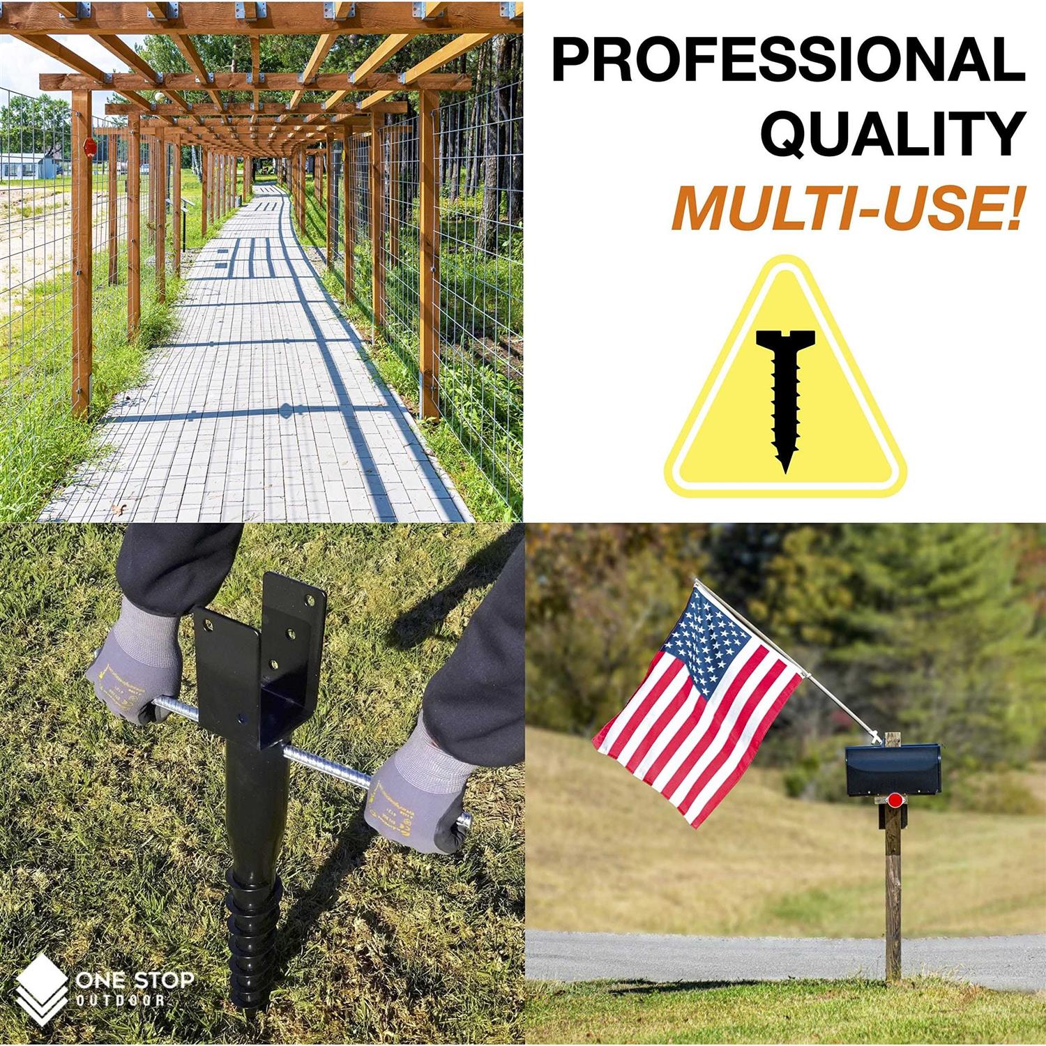 United Premium No Dig Ground Anchor U-Model Screw in Post Stake - Image 5