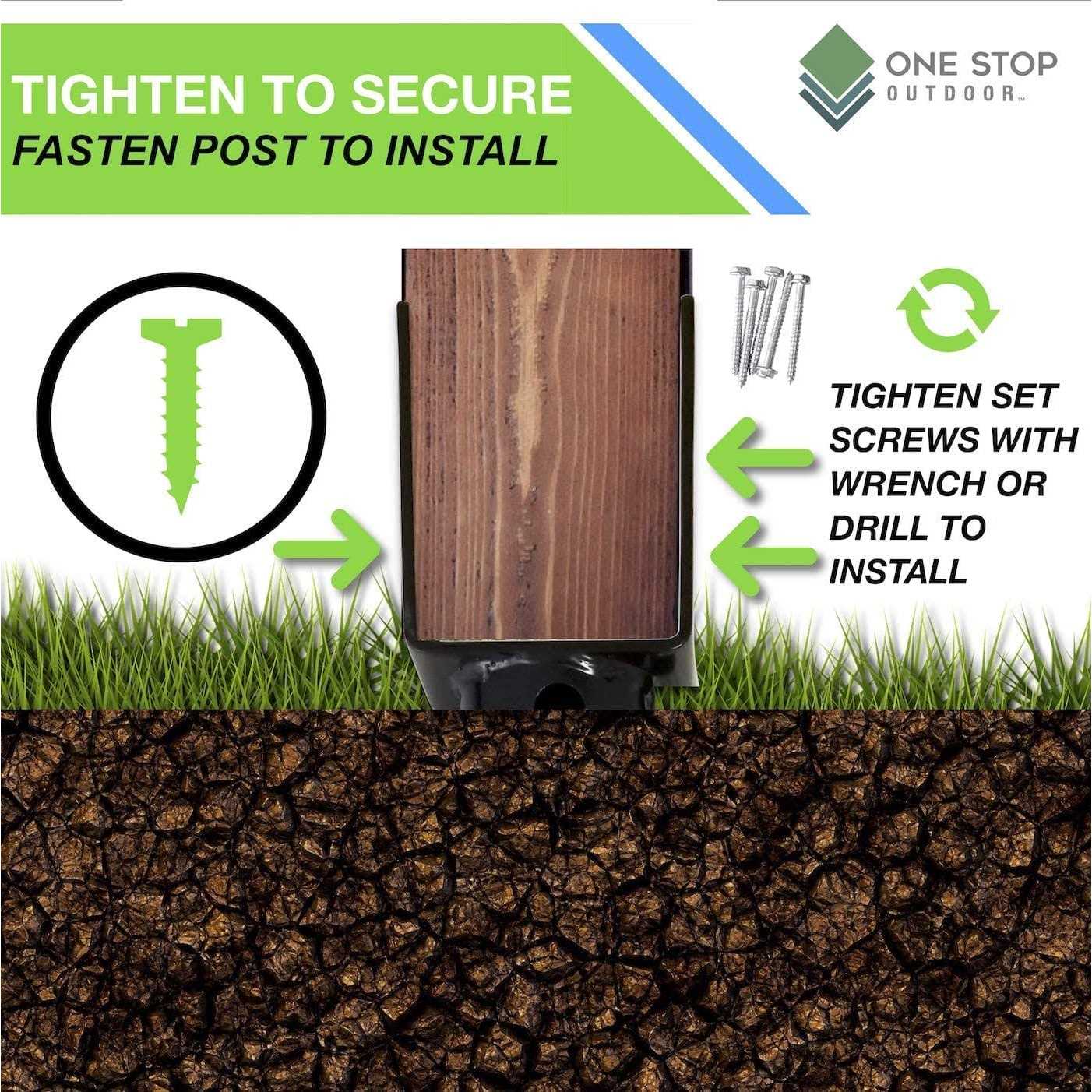 United Premium No Dig Ground Anchor U-Model Screw in Post Stake - Image 4