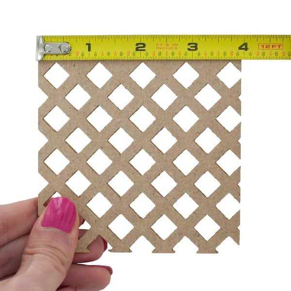 American Pro Decor 72 in. x 24 in. x 1/8 in. Unfinished Diamond Decorative Perforated Paintable MDF Screening Panel Insert - Image 5