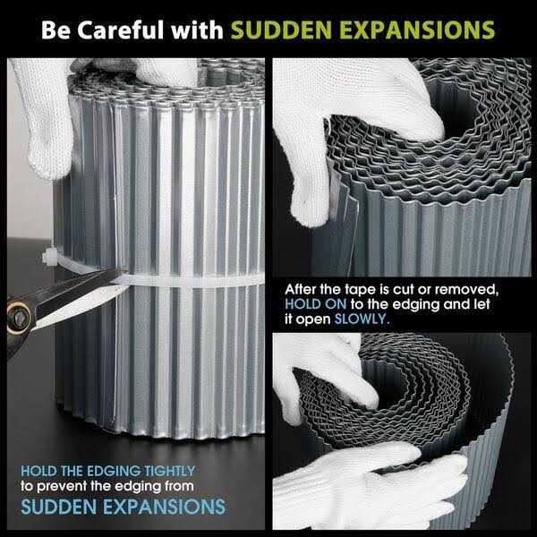 Worth Garden 20 ft. x 6 in. Galvanized Steel Corrugated Landscape Lawn Edging - Image 3