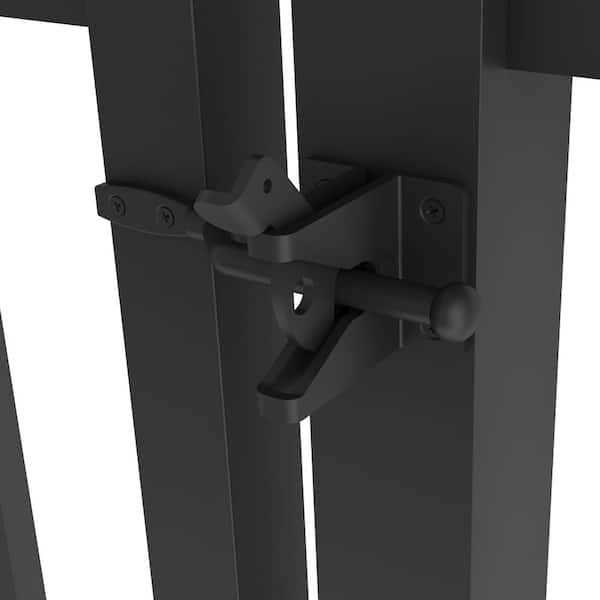 FORGERIGHT Vinings 4 ft. W x H Black Aluminum Pre-Assembled Fence Gate - Image 3