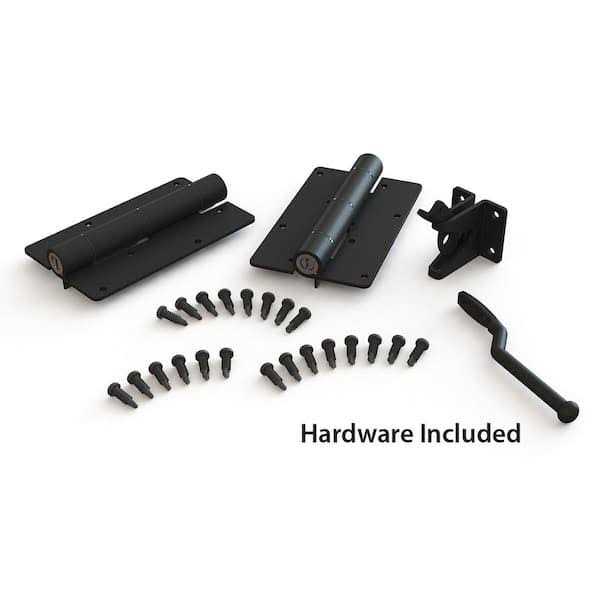 FORGERIGHT Vinings 4 ft. W x H Black Aluminum Pre-Assembled Fence Gate - Image 5