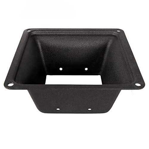 SPACEEUP 4x4 Post Base Black Square Brackets Internal Size 3.5 x 3.5 Inch Heavy Duty Steel Deck Post Base Cover Fit for 4 x 4 Standard Wood - Image 3