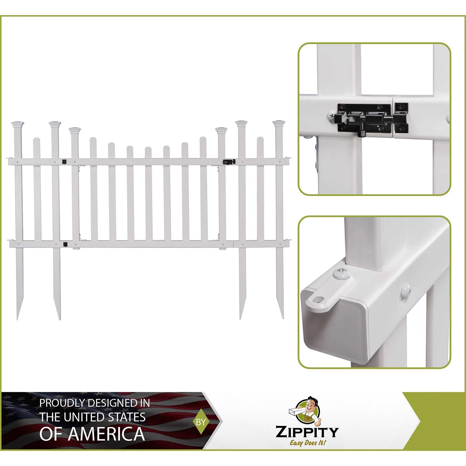 2.5 ft. H x 5 ft. W Madison Vinyl Gate Kit Zippity Outdoor Products - Image 4