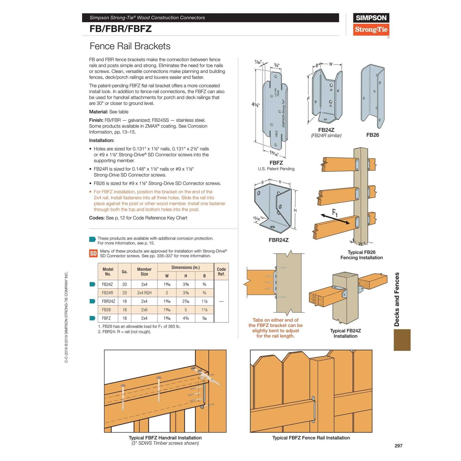 Simpson Strong-Tie FB26 Fence Bracket - Image 4