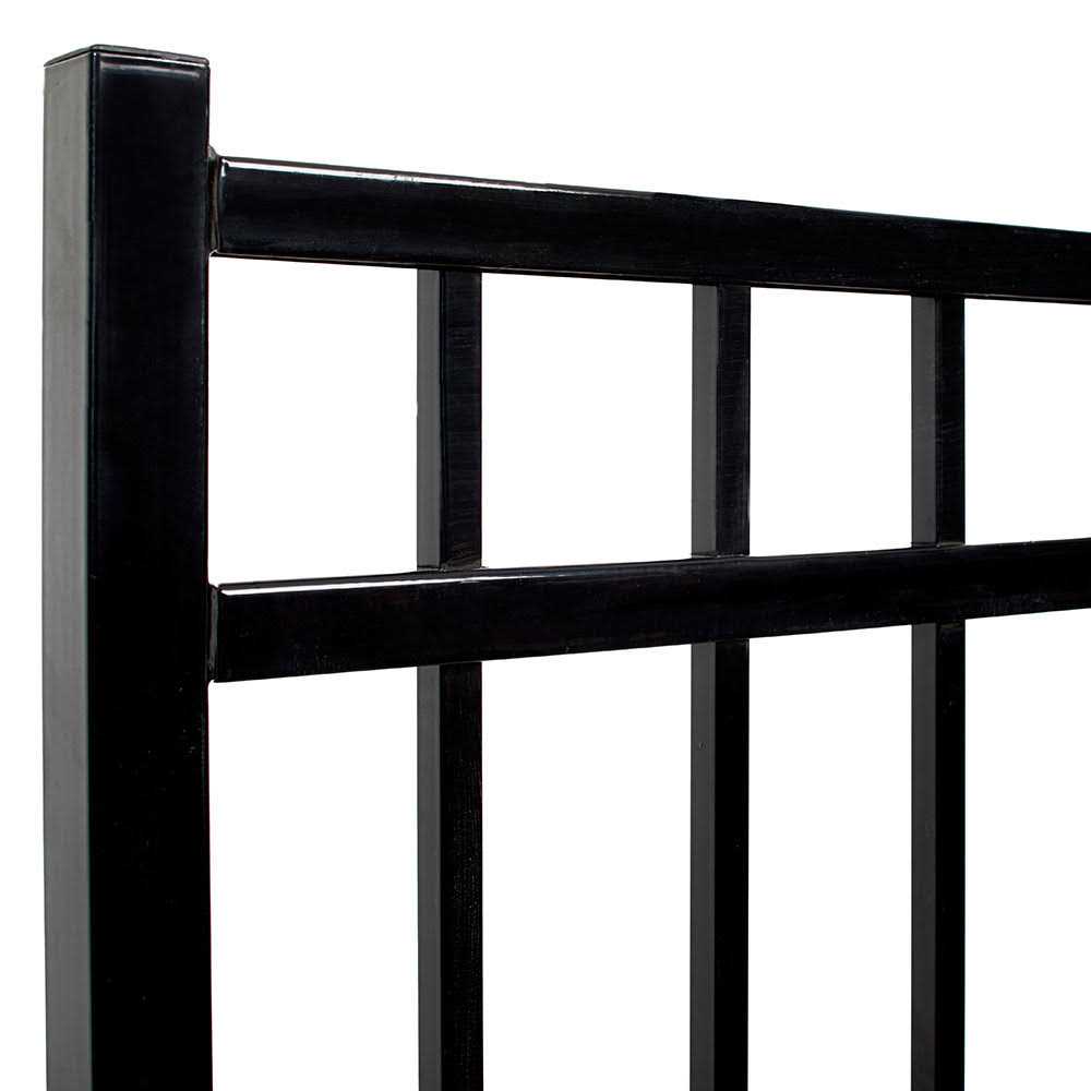 Fortress Building Products Athens Flat Top 4 ft. H Gloss Black Aluminum Fence Gate - Image 3