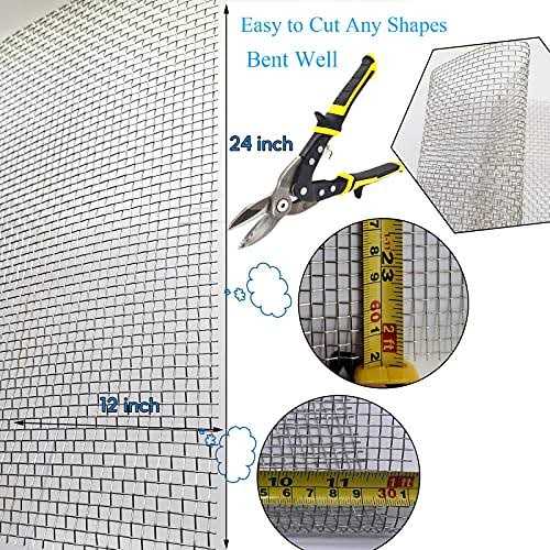 2pack 304 Pretty Sturdy 12” X 24”, 5 Mesh Wire Mesh Screen, Stainless Screen, Mesh Screen Never Rust, Hard and Heat Resisting Wire - Image 4