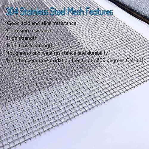 2pack 304 Pretty Sturdy 12” X 24”, 5 Mesh Wire Mesh Screen, Stainless Screen, Mesh Screen Never Rust, Hard and Heat Resisting Wire - Image 5
