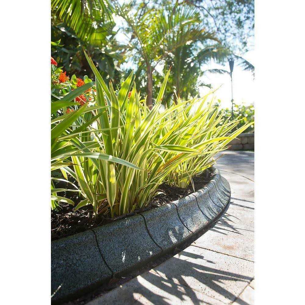 Ecoborder 4 ft. Grey Rubber Curb Landscape Edging - Image 4