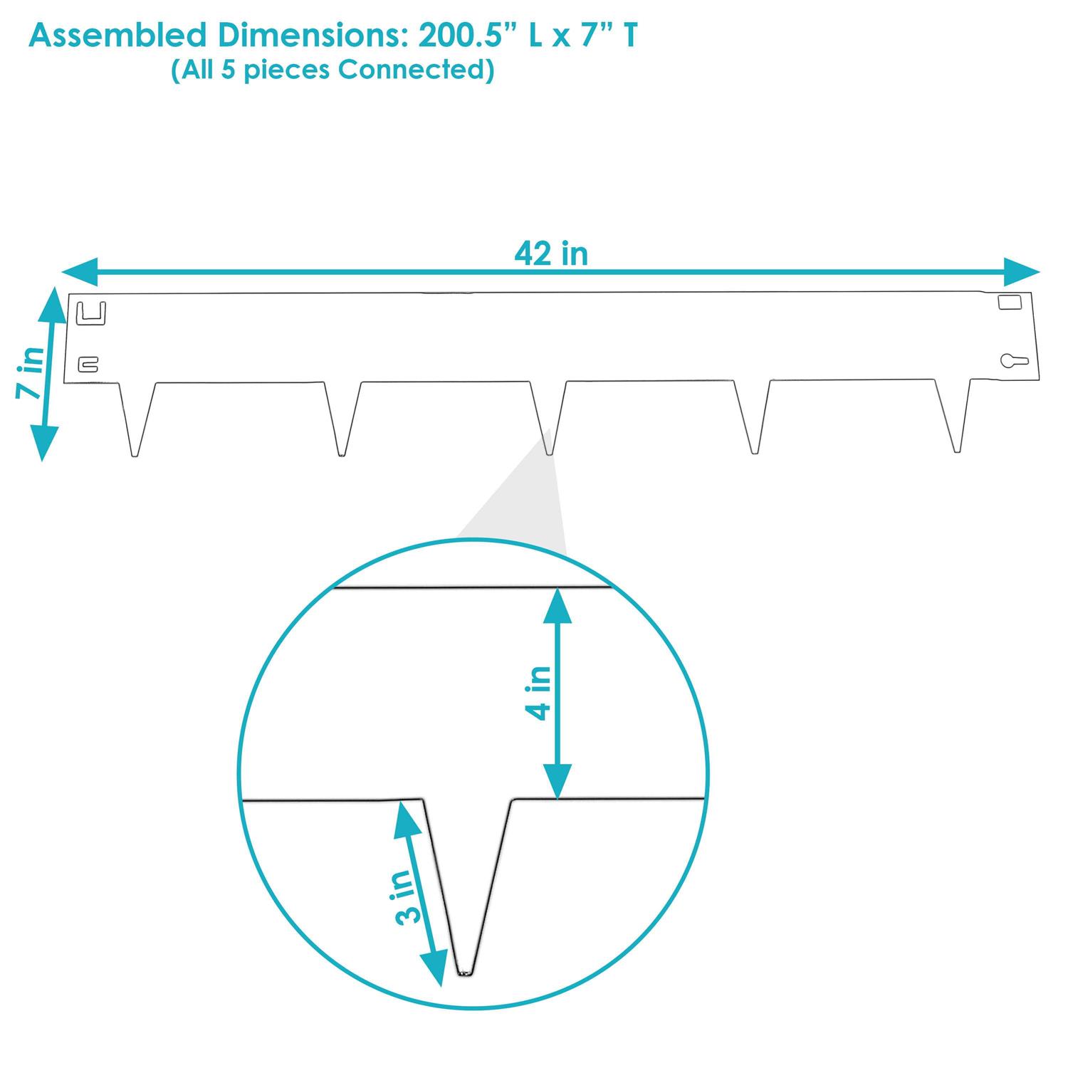 Sunnydaze Set of 5 Steel Metal Landscape Edging Border - Image 4