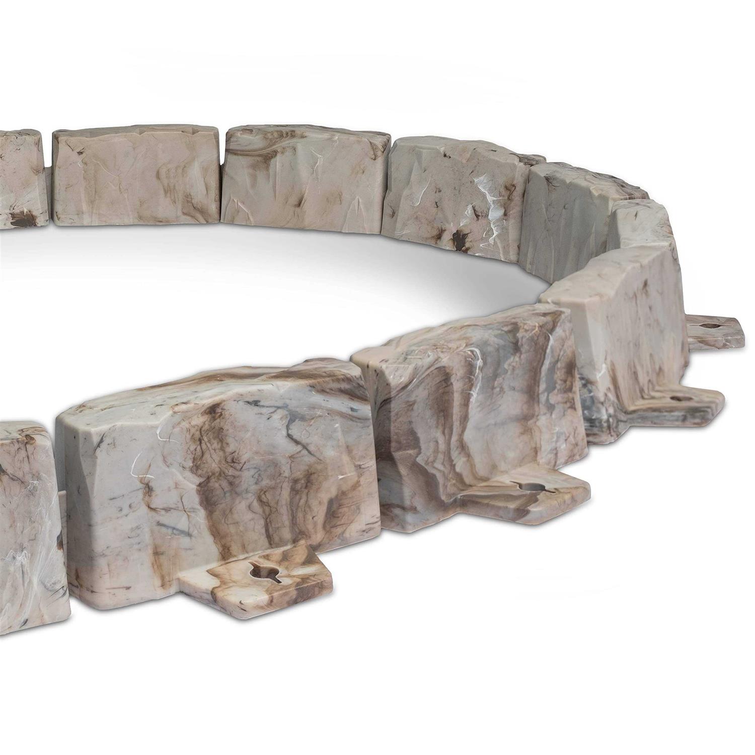 ProFlex Decorative Faux Stone 90 ft. x 2.7 Gray Plastic No-Dig Landscape Edging Kit - Image 5