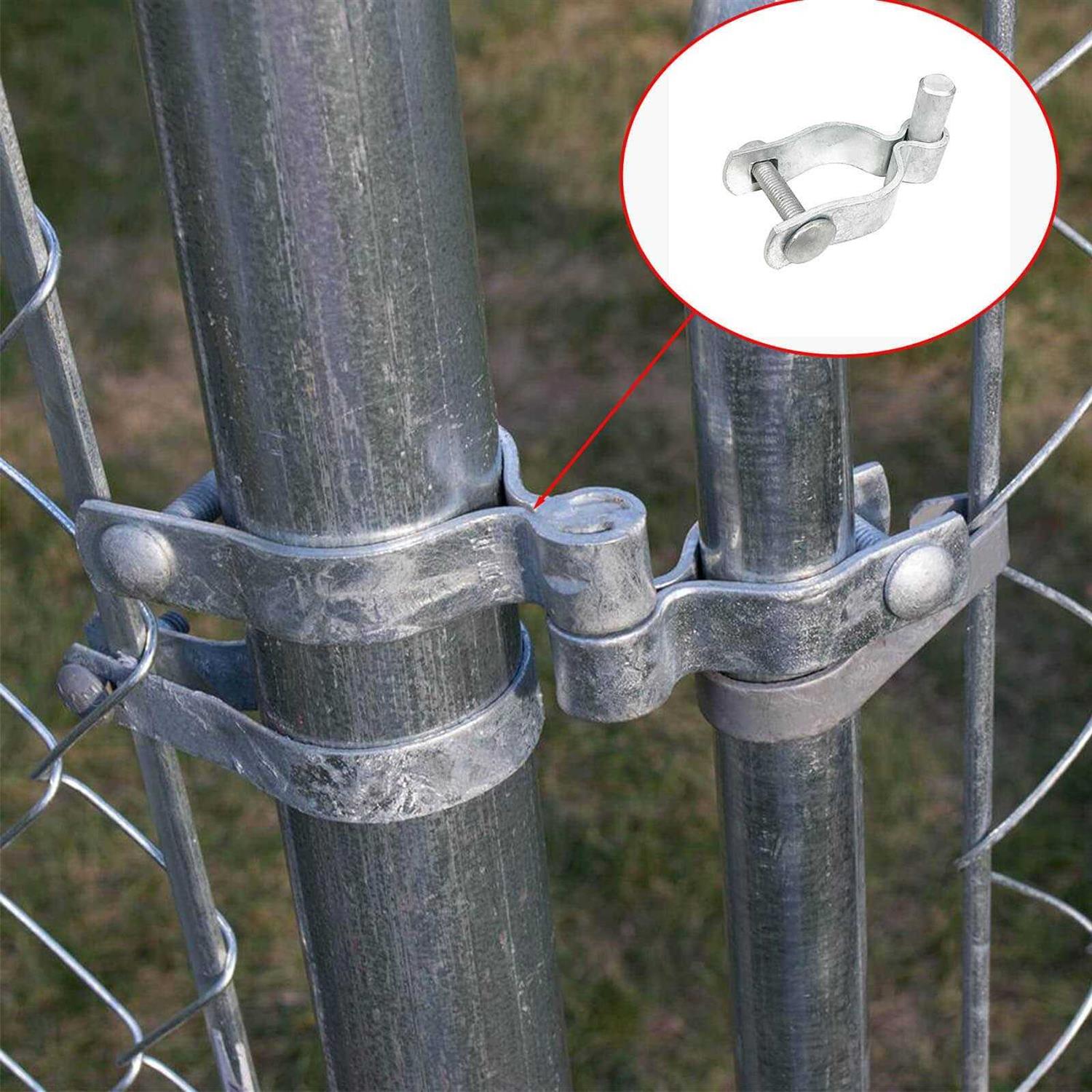 Aiwaiufu 2 Pack Chain Link Fence Gate Post Hinge Use for Outside Diameter Post/Pipe - Image 3