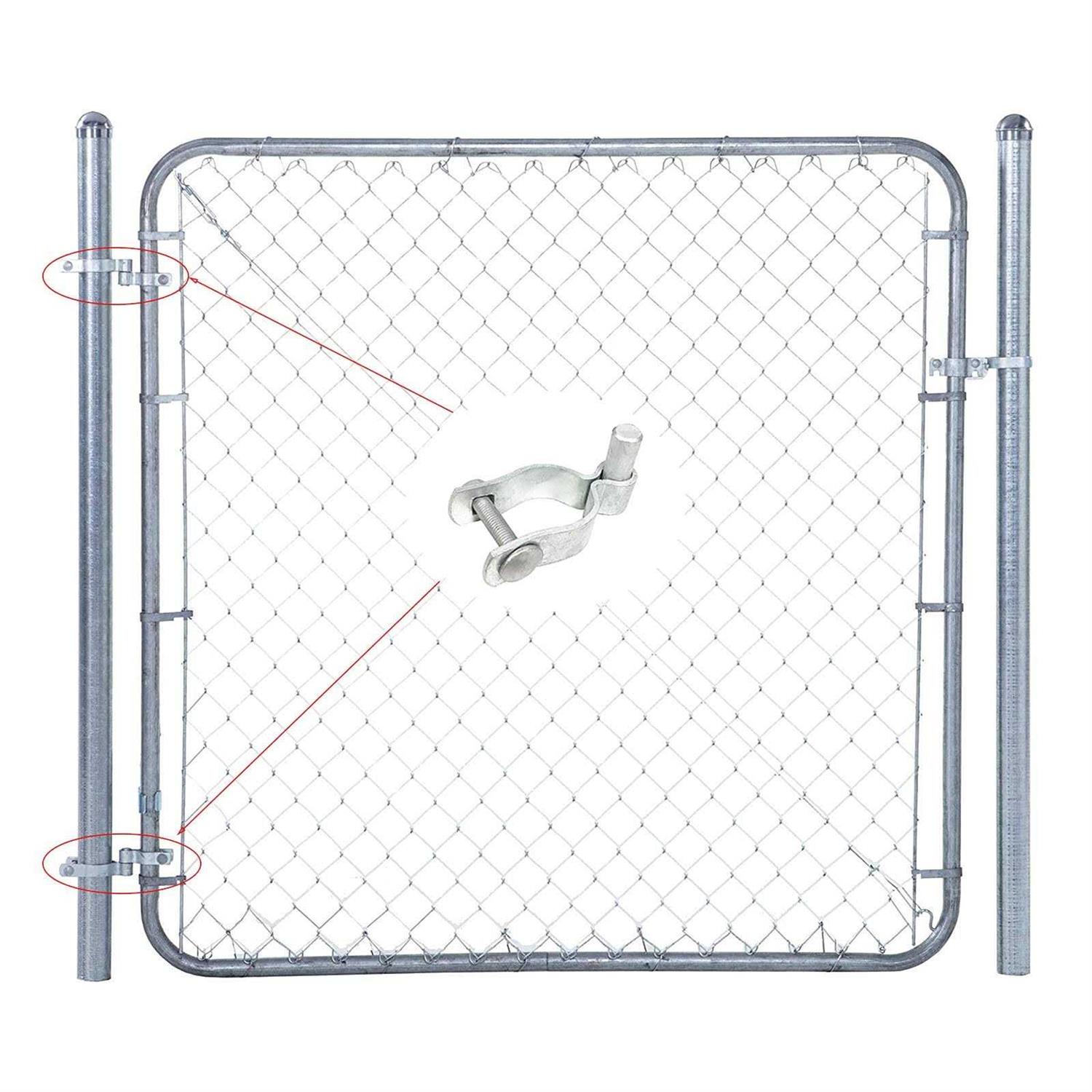 Aiwaiufu 2 Pack Chain Link Fence Gate Post Hinge Use for Outside Diameter Post/Pipe - Image 4