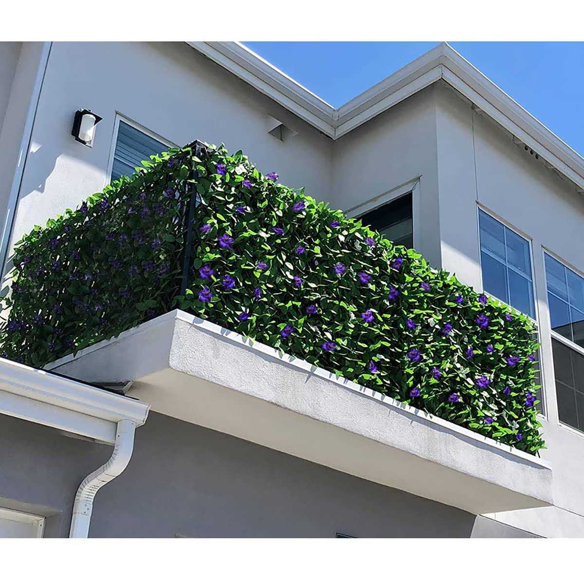 Sumery Expandable Fence Privacy Screen for Balcony Patio Outdoor,Decorative Faux Ivy Fencing Panel,Artificial Hedges - Image 4