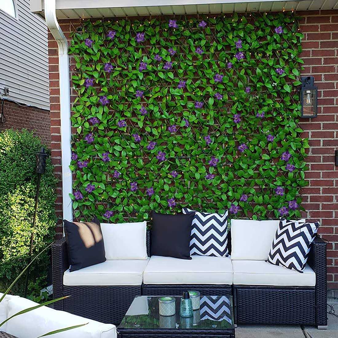 Sumery Expandable Fence Privacy Screen for Balcony Patio Outdoor,Decorative Faux Ivy Fencing Panel,Artificial Hedges - Image 5