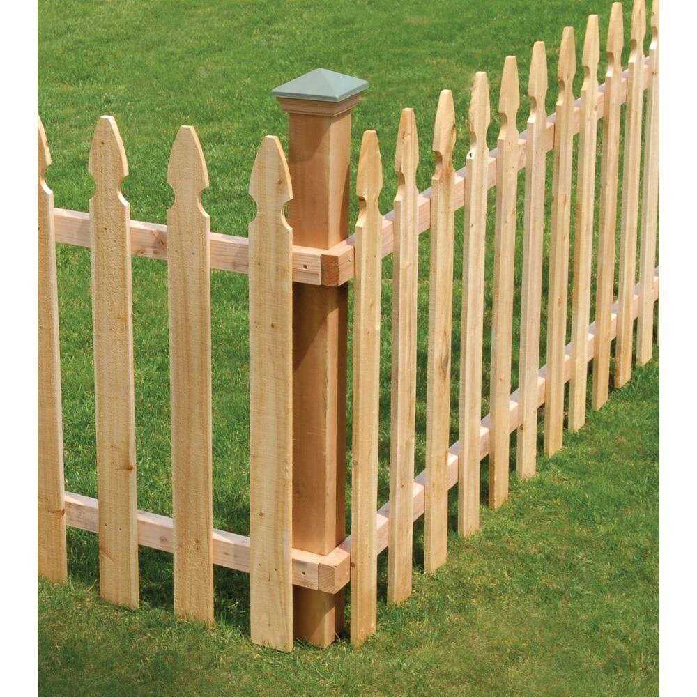 Outdoor Essentials 5/8 in. x 3-1/2 in. x 3-1/2 ft. Western Red Cedar French Gothic Fence Picket - Image 4