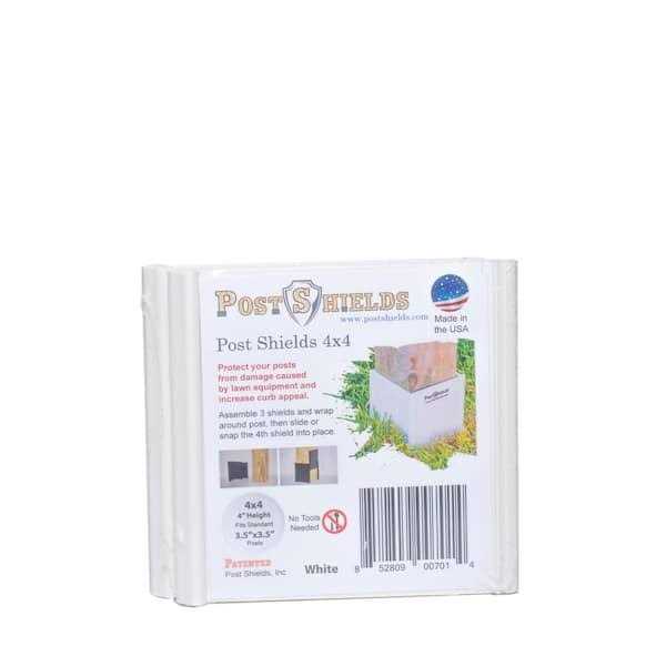 Post Shields Inc. 4 in. H x 4 in. W x 4 in. L Plastic White Fence Post Protection 5282711030 - Image 3