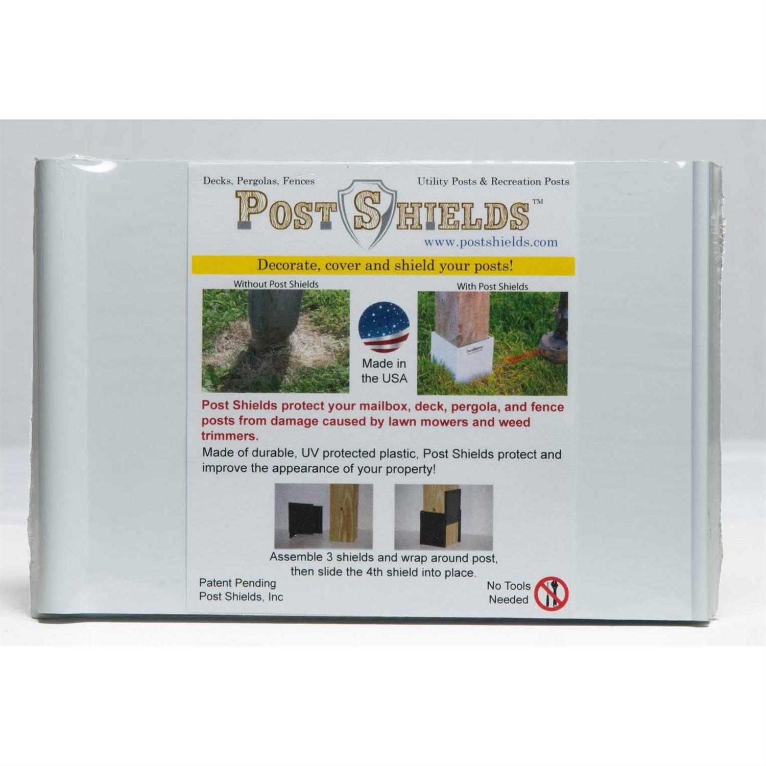 Post Shields Inc. 4 in. H x 4 in. W x 4 in. L Plastic White Fence Post Protection 5282711030 - Image 5