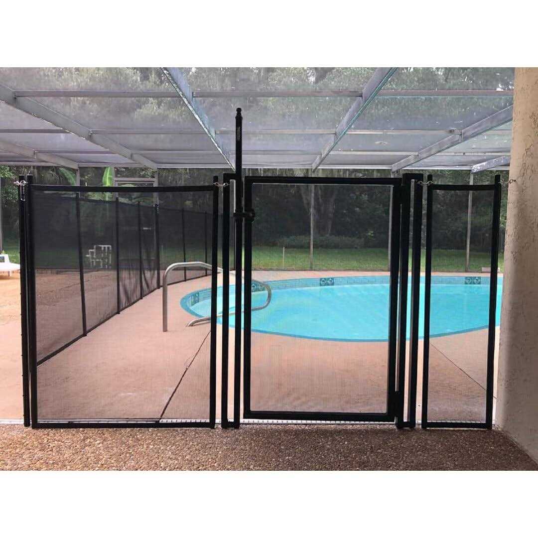 2.5 ft. W x 4 ft. H Pool Fence DIY Gate Self-Closing Self-Latching Hardware Flat Top - Image 3