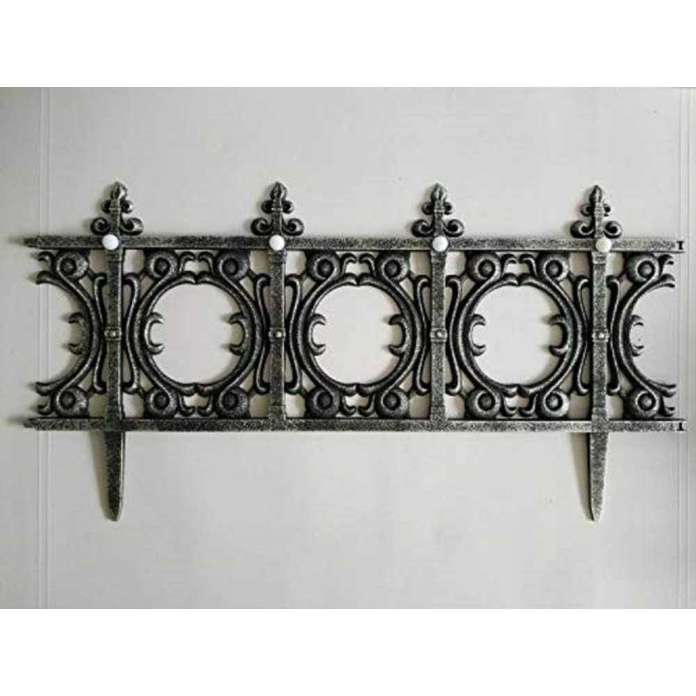 Sunny & Fun 0.4-in x 12-in Wrought Iron Metal Polypropylene Garden Fence Panel SKYHD70242 - Image 3