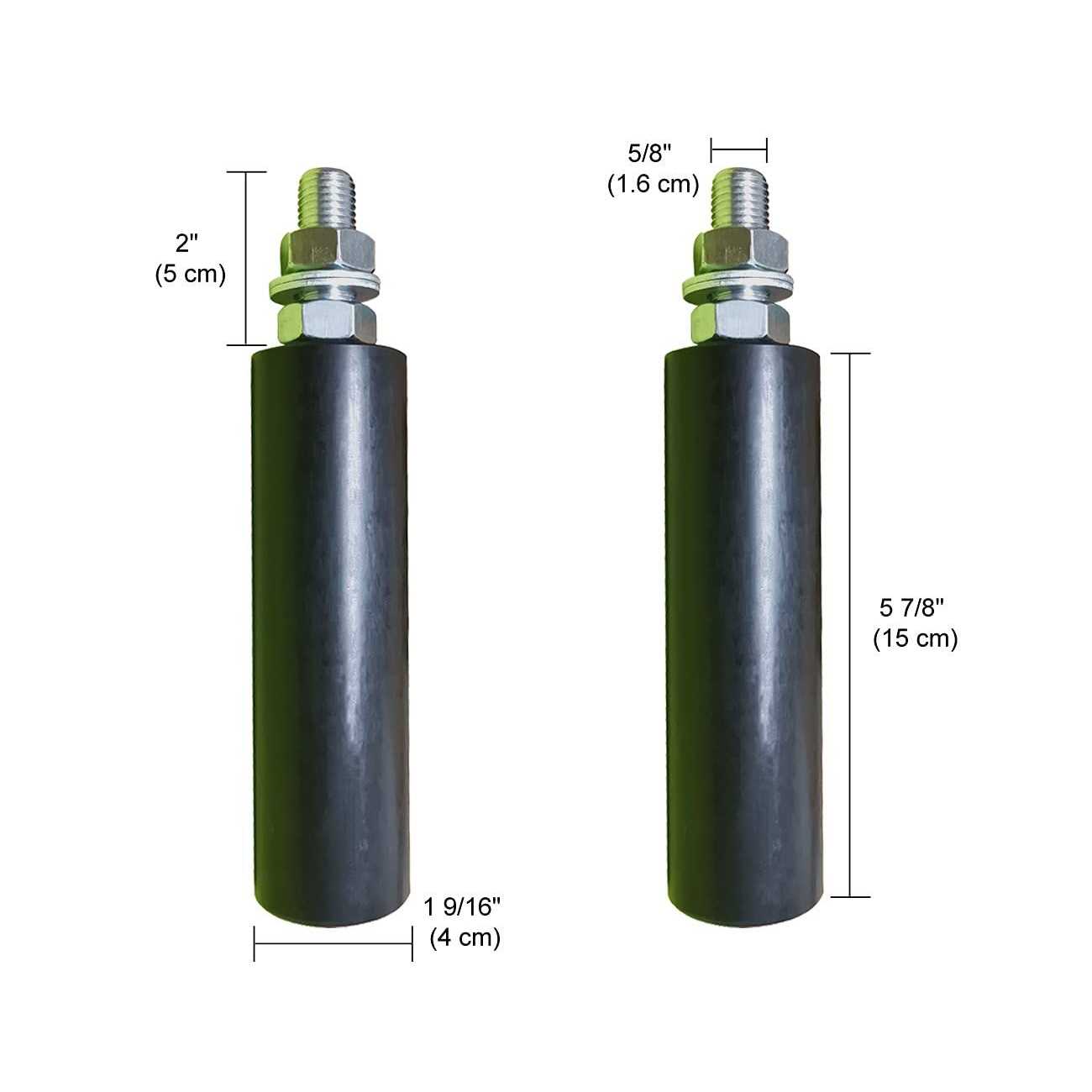 Mageway Universal Heavy Duty Slide Gate Guide Roller 6 Black L Rear Post Bracket Adjustable Dual Nylon Rollers Gate Support Assembly for Sliding - Image 3