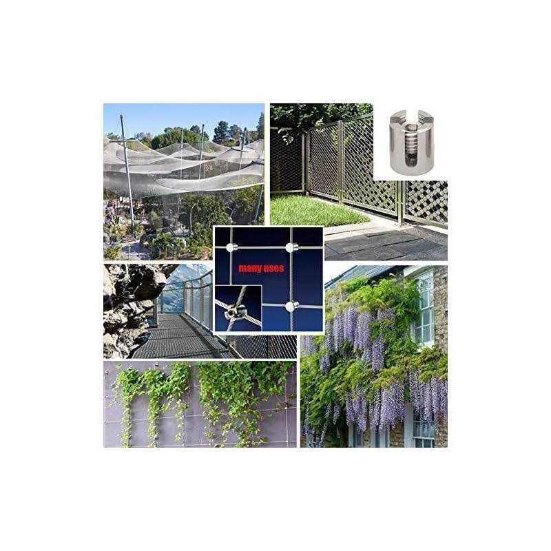 Qinwuwu Stainless Steel Cable Railing Cross Cable Clamps for 1/8 Wire Rope Clips Fitting for Wall Trellis System 20pcs - Image 5