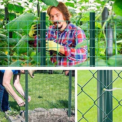 XYADX Metal Fence Post Heavy Duty Garden Fence Post for Holding Wire Fence - Image 4