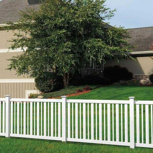 Outdoor Essentials Lafayette 4 ft. x 6 ft. White Vinyl Picket Fence Panel - Image 5