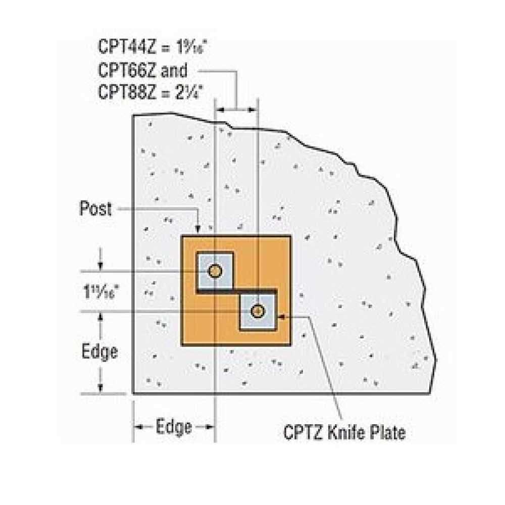 Simpson Strong-Tie Concealed Post Base CPT44Z - Image 5