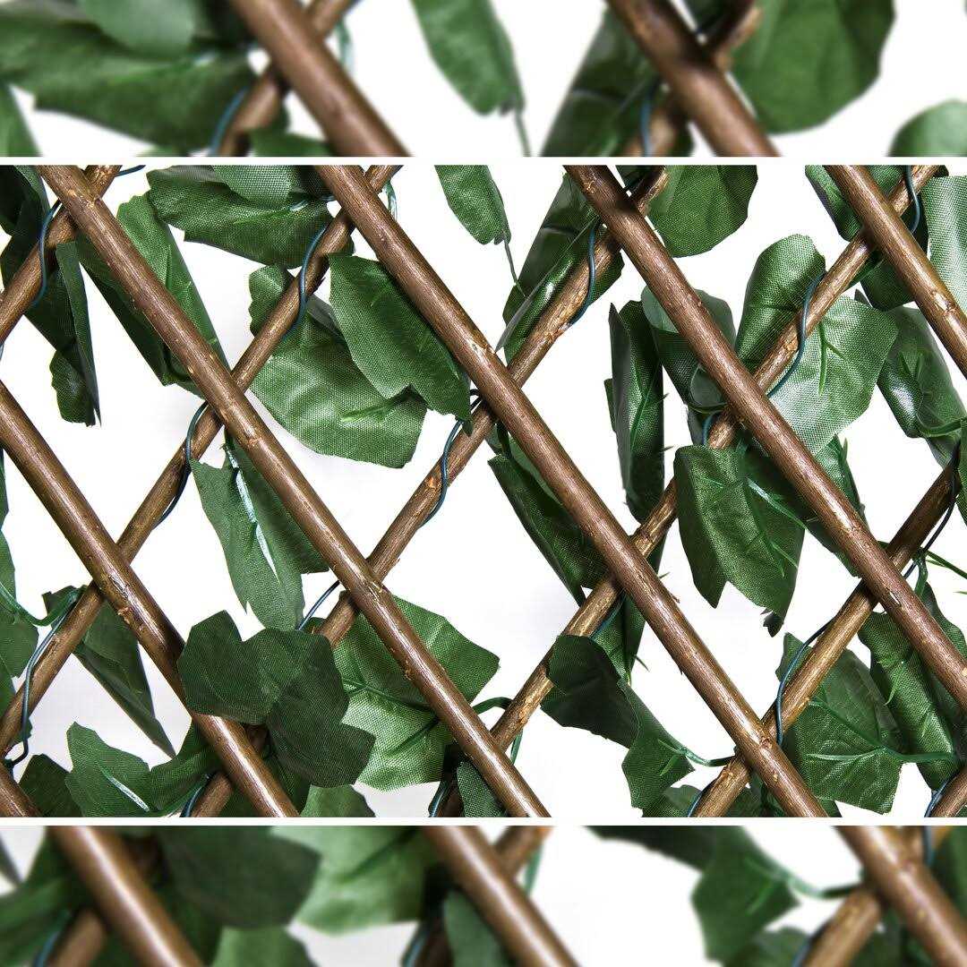 ColourTree Artificial Expandable Double-Sided Ivy Leaf Vines Willow Trellis Privacy Fencing Screen - Image 3